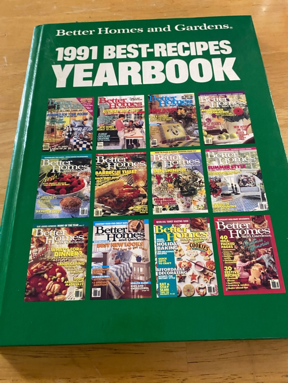 Better Homes and Gardens Green Hardcover 1991 Best-Recipes Yearbook